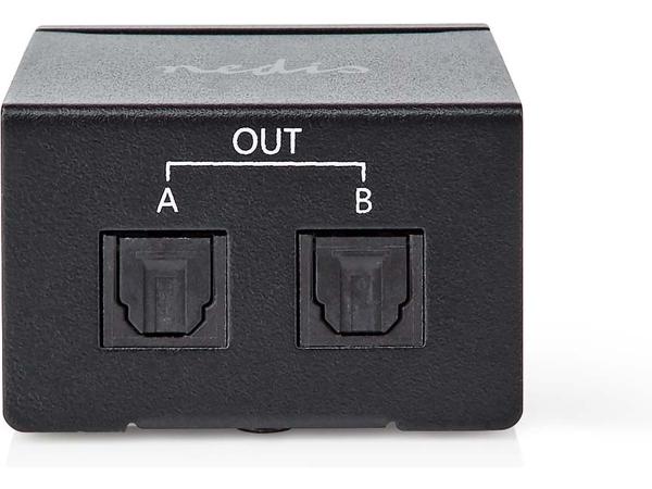 Nedis TosLink-Splitter - 2-wegs - Input: TosLink