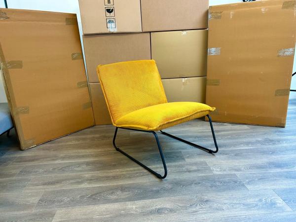 Fauteuil Cas - Design - Lounge - Ribstof - Oker