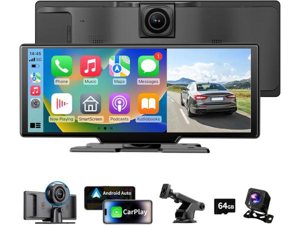 10 inch 4K Draadloos Carplay - Android auto scherm