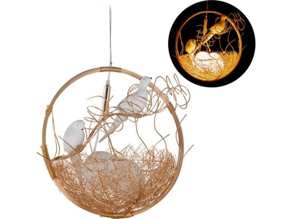 pendellamp vogelnest hanglamp vogel 2-lichts