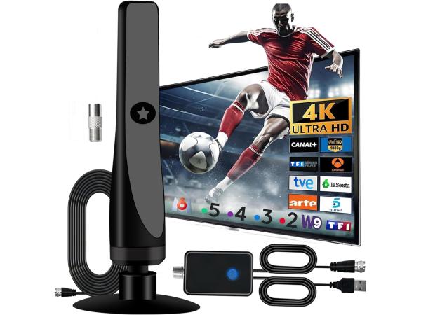DVB-T/DVB-T2- tv-antenne voor binnen smart-tv