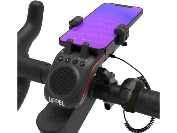 UPPEL Fietstelefoonhouder (speaker -5000 mAh powerbank)