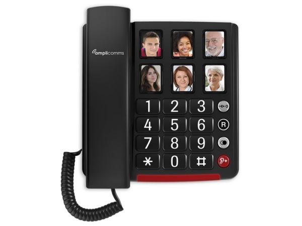 Amplicomms BT40 Zwart vaste telefoon met 6 fototoetsen