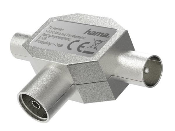Hama Antenneverdeler, coax-koppeling - 2 coax-stekkers
