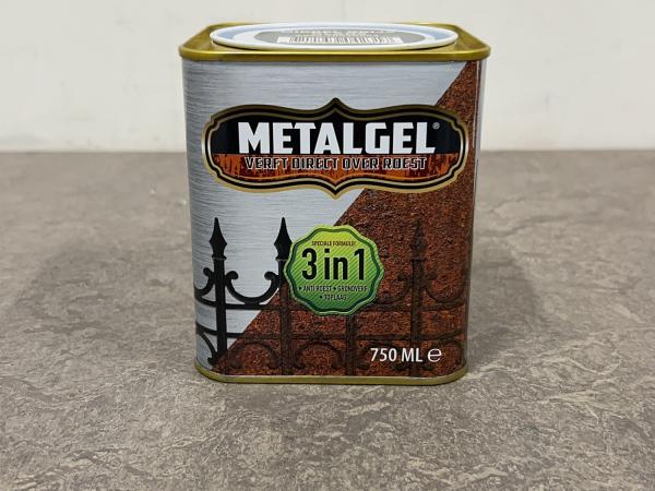 6x Metalgel middelgrijs glans 750 ml
