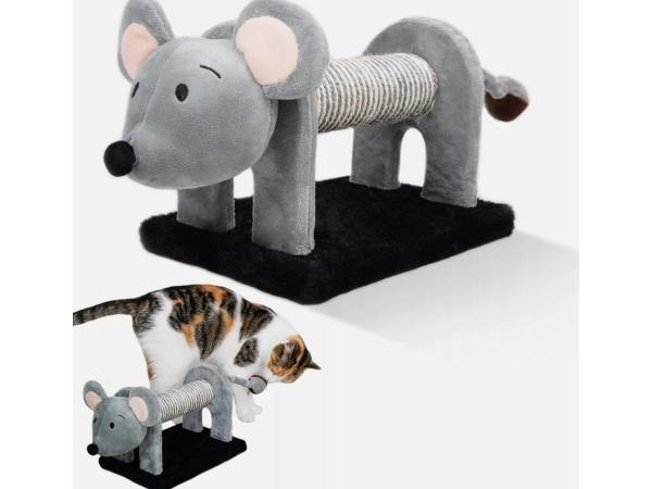 Muis kattenkrab speeltje met rammelaar