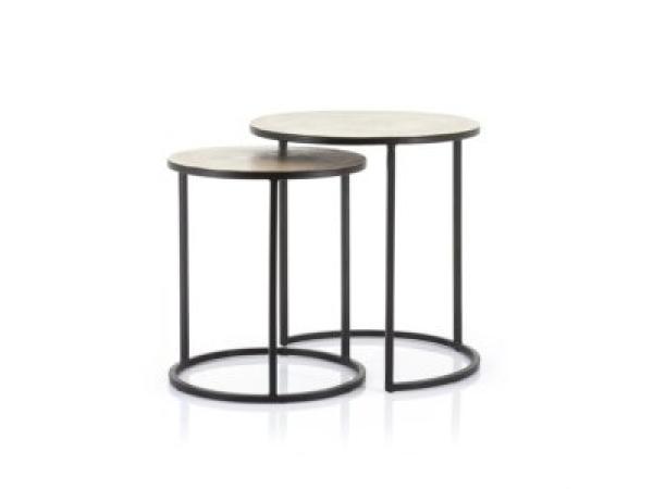 Bijzet tafels  small set van 2 - Brons - zwart