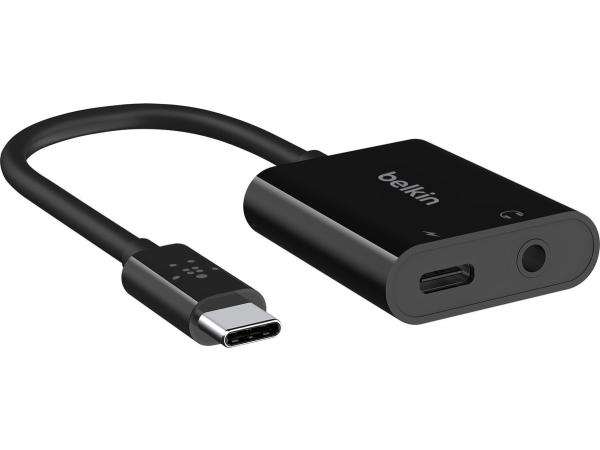 Belkin Adapter USB-C naar Jack 3,5mm en USB-C 60W