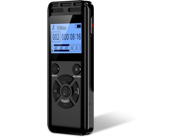 digitale spraakrecorder 64 GB met 560mAh Accu