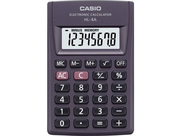 Casio HL-4A Zakrekenmachine werkt op batterijen