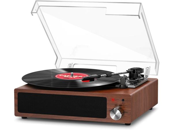 FYDEE Vinyl Platenspeler Bluetooth Ingebouwde Luidsprekers