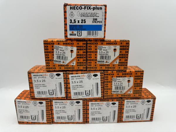 Heco schroeven 2000 stuks 3,5x25mm (Z2) verzinkt