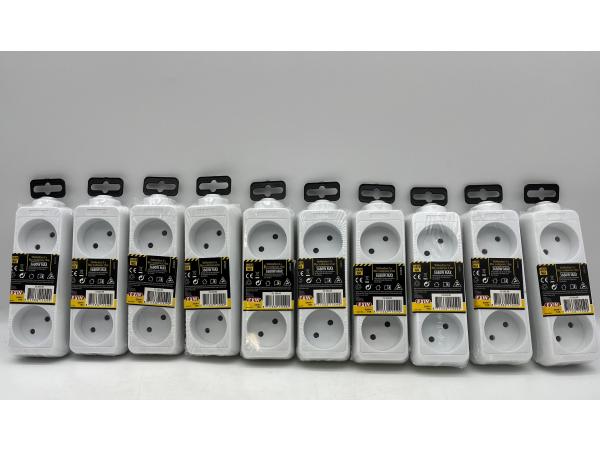10x EXIN stekkerdoos 3-v 3680W max 