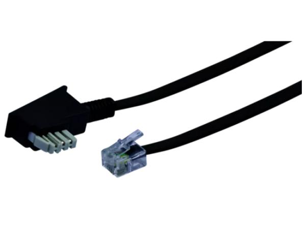 Schwaiger TAE-kabel TAE-N -> RJ11 6P4C 10m zwart