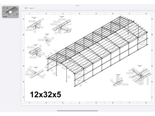Staalconstructie 12 x 32