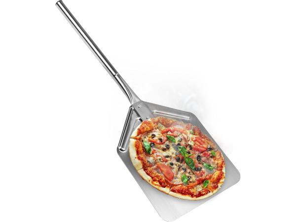 Levivo XXL Pizzaschep RVS voor BBQ 29x29x0,7 cm 