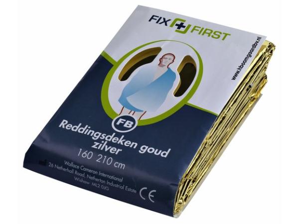 48x Reddingsdeken FixFirst folie 160x210cm 