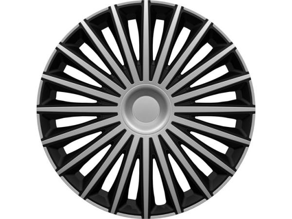 Carpoint Wieldoppenset Dakota 15 Inch Zilver/zwart 4 Stuks