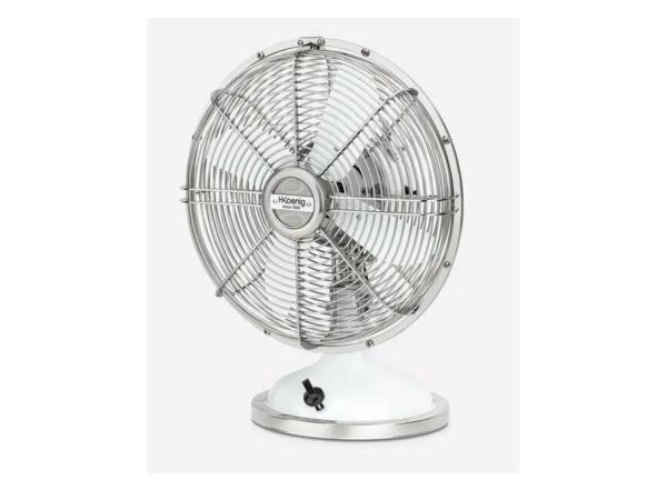 H.Koenig Metalen Vloerventilator – 25 cm – 3 Snelheden – Wit