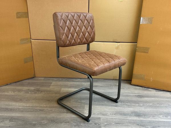 Stoel Neta (set van 4) Stof - Cognac - Bruin