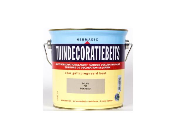 Hermadix Tuindecoratiebeits dekkend 716 Taupe - 2,5 l