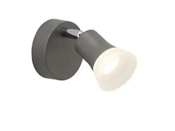 LED-spot Shiny Spoti metaal/PVC antraciet 4 W