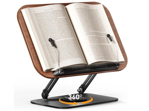 SupeDesk Boekenstandaard, met 360° Draaibare Basis
