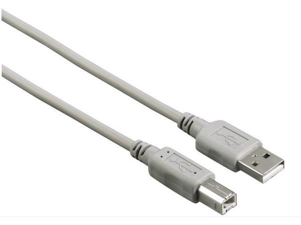 Hama USB A naar USB B kabel 1,5 m Grijs