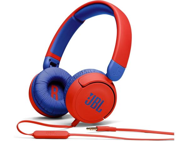 JBL JR310 Kids - Bedrade on-ear koptelefoon - Blauw/Rood