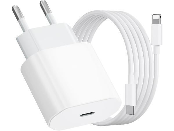 20W USB C-oplader met 1 m Lightning kabel