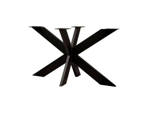 Gepoedercoate spinpoot voor eettafel zwart