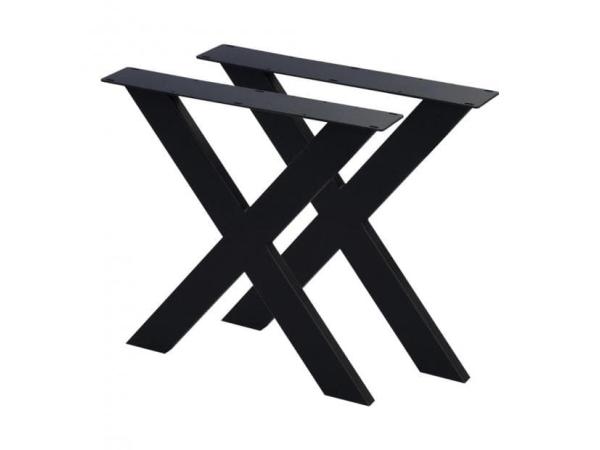 Gepoedercoate X poot voor eettafel (2stuks)