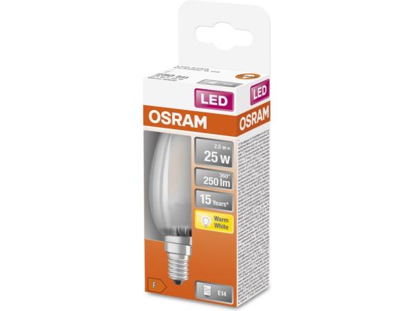Osram LED E14 kaars 2,5 W warmwit
