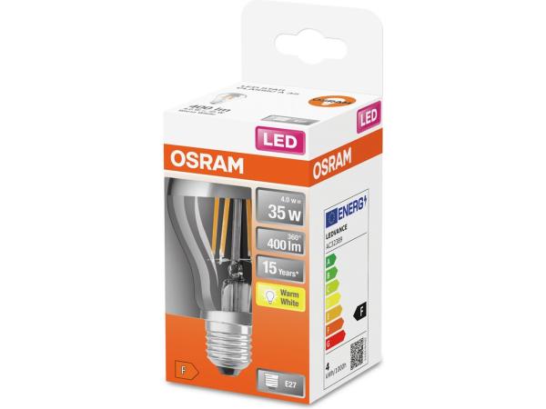 2x Osram LED E27 peer 4 W warmwit