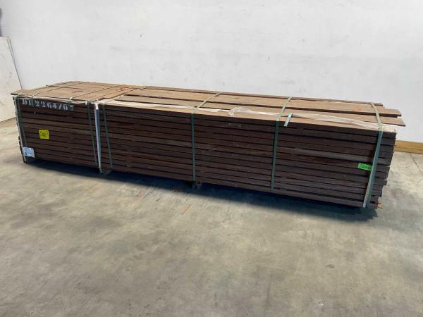 66x Azobé hardhouten regel geschaafd 350x9x4,5cm