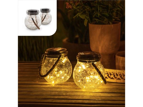 Gadgy Solar Lantaarn met 20 fairy lights - Tafellamp Set 