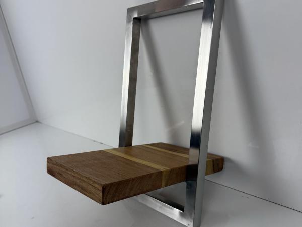 Industriële wandplank - Stainless steel - 20x20.5x35 cm