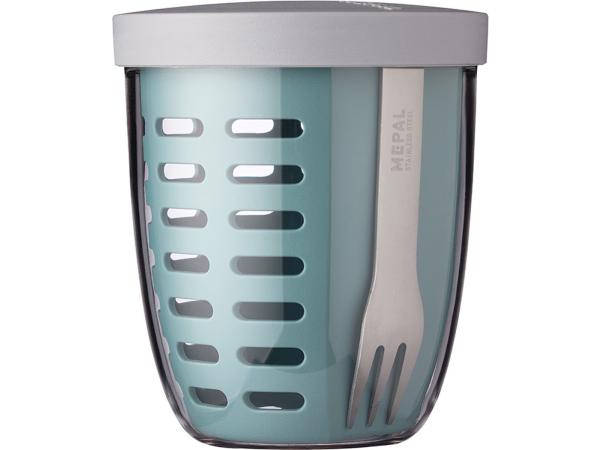 Mepal - Ellipse fruit &amp; veggie pot - 600 ml - Incl. vorkje - Nordic green