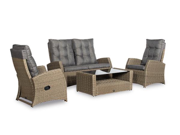 Stoel-bank loungeset (Inclusief alle kussens)
