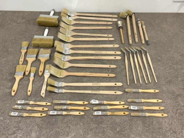 Verfwast blok, plat, rond, radiator set 45-delig