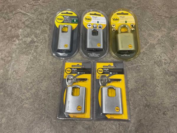 Yale hangsloten set 5-delig