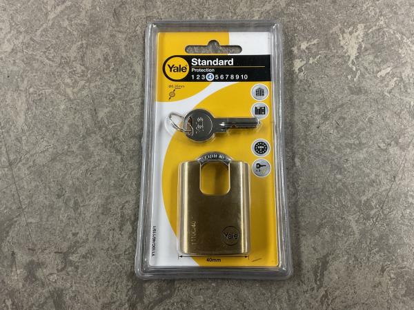 8x Yale - Y110C/40/119/1 - messing hangslot 40 mm