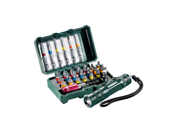 Metabo bitset 29-delig met LED zaklamp