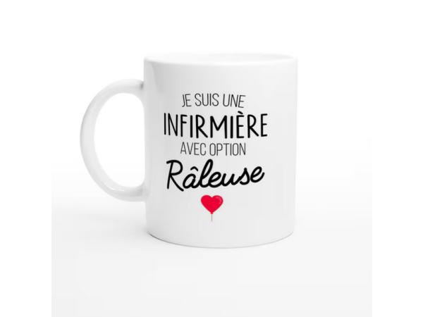 Mok "je suis une infirmiere avec option raleuse" franse taal