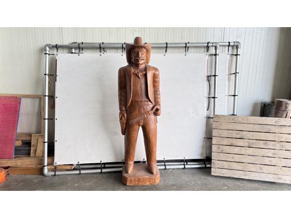Levensgrote cowboy van hout - 178 cm