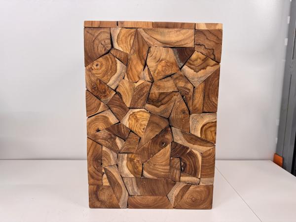 Bijzettafel van teakhout 30x43 cm