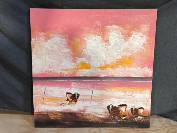 Stijlvol handbeschilderd schilderij 100 cm