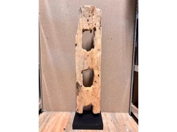  decoratieve houten huispaal op standaard 100 cm