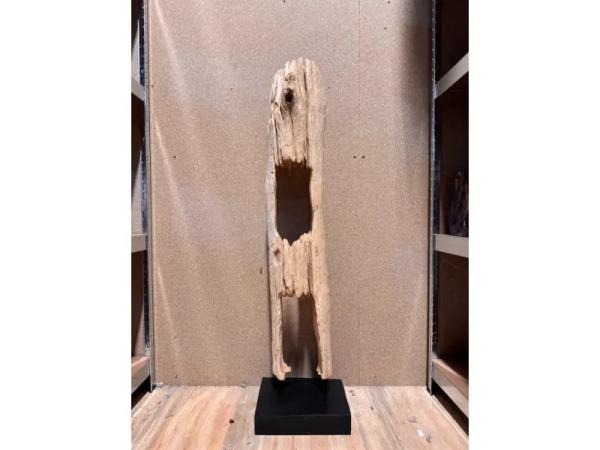 decoratieve houten huispaal op standaard 100 cm