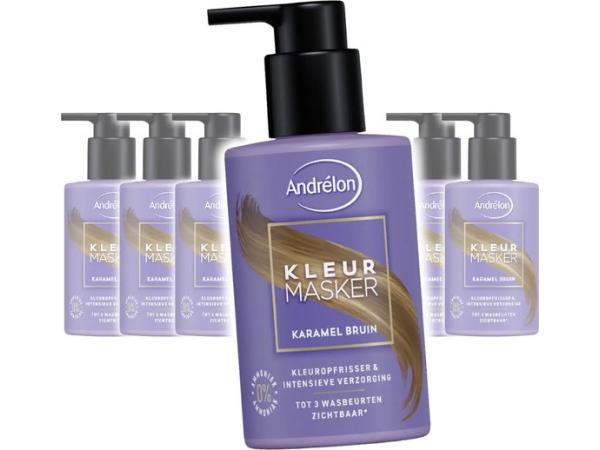 Andrélon Kleurmasker Karamel Bruin 6x 200 ml